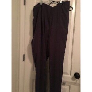 Kings Court Men's Big & Tall Flat Front Dress Pants Teflon Size 54x31 Gray
